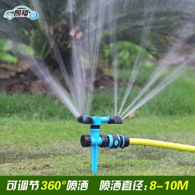 自动洒水器360°农业灌溉浇菜淋花喷头园艺工具旋转雾化园林草坪