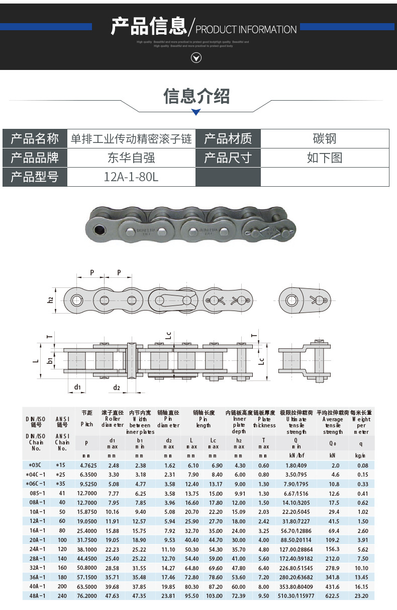 12a链条