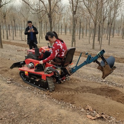 履带式链轨翻地机 家用小型农用微耕机 柴油自走式大马力耕地机